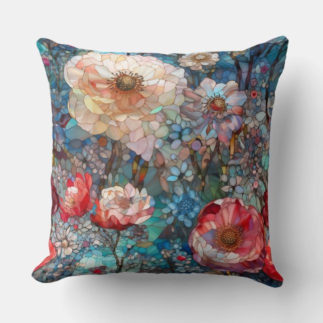 Coussin Pétales De Verre Botanique (Recto)