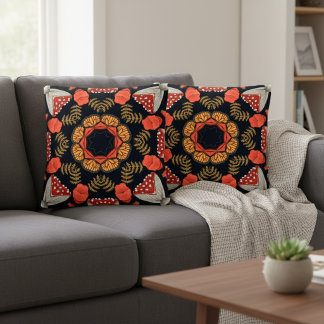 Coussin Pétales noirs