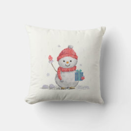 Coussin petit bonhomme de neige