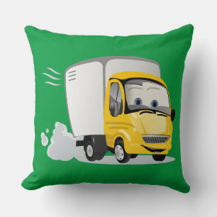 Coussin Petit Camion Cartoon Jaune pour enfants !