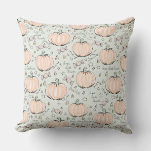 Coussin Petit Citrouille vert mignon Automne Jeu d'oreille