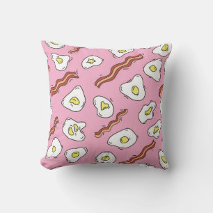 Coussin Petit-déjeuner motif sans charme avec oeufs au pla