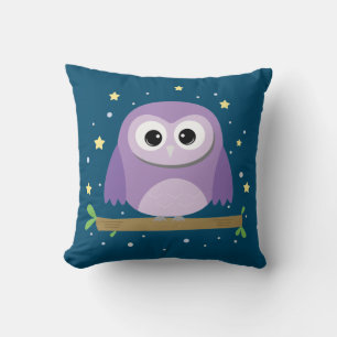 Coussin Petit hibou la nuit 