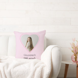 Coussin Petit miracle photo de grand-mère personnalisée