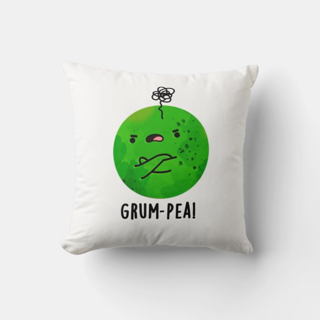 Coussin Petit pois de gomme amusant Veggie Pun (Recto)