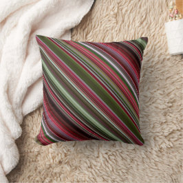 Coussin Petite Baies rouges Baies rouges et vertes et rayu