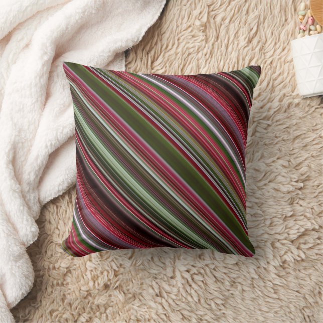 Coussin Petite Baies rouges Baies rouges et vertes et rayu (Couverture)
