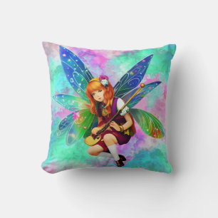 Coussin Petite Fée Jouant Belle Musique