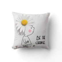 Petite fille et marguerite blanche avec citation