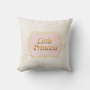 Coussin Petite Princesse Nom Étiquette Jetez l'oreiller