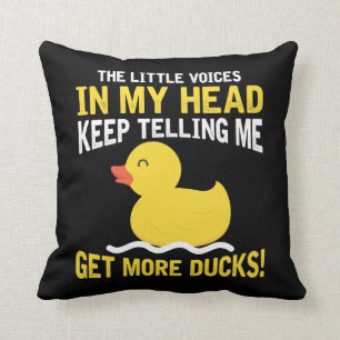 Coussin Petite voix dans mon butin de canard en caoutchouc