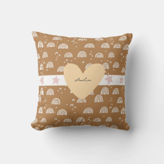 Coussin Petites filles Boho Arc-en-ciel