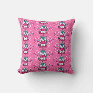 Coussin Petites Filles Pink Unicorn Pony