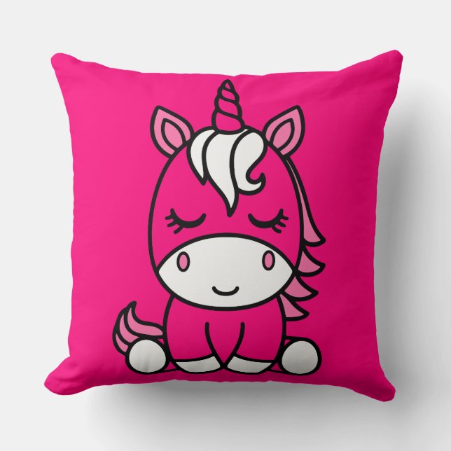 Coussin Petites filles Unicorn Pony (Recto)