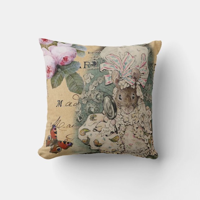 Coussin Petits enfants de souris marie antoinette chic et  (Recto)