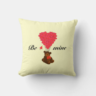 Coussin Petits enfants en peluche valentines d'ours amour