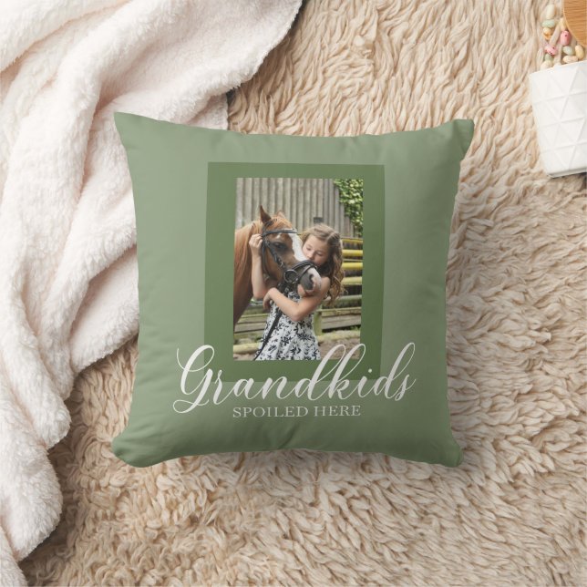 Coussin Petits-Enfants Spotés Ici Grand-Modèle photo (Couverture)