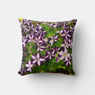 Coussin Pétunias rayé