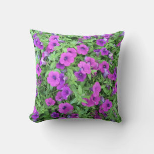 Coussin Petunias violet