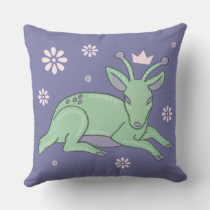 Coussin Peuple de cerfs extraterrestres Art folklorique