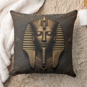 Coussin Pharaon’s Luxe : Cuivre & Or Elégance