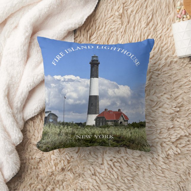 Coussin Phare de Fire Island New York Tour d'oreiller (Couverture)