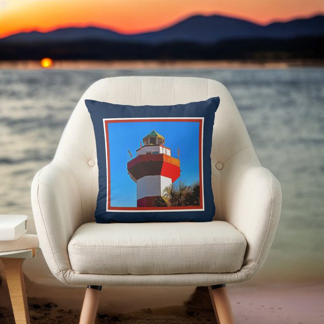 Coussin Phare de Hilton Head Island Harbour Town (Créateur téléchargé)