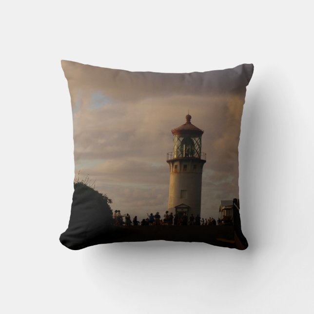 Coussin Phare de Kilauea à Dusk photo sur (Recto)
