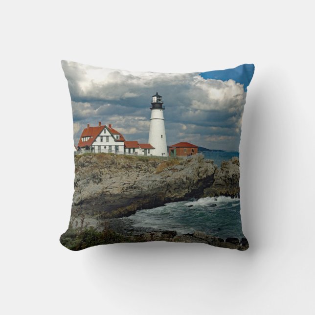 Coussin Phare de Maine Portland Head Photo (Recto)