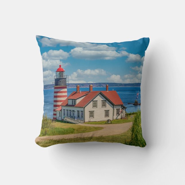 Coussin Phare de West Quoddy Head, Lubec, Maine (Recto)