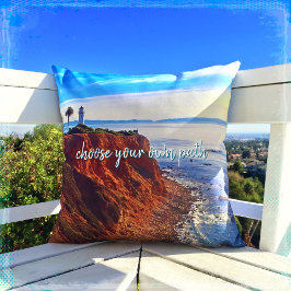 Coussin Phare Ocean Cliff Photo, Choisissez votre propre c