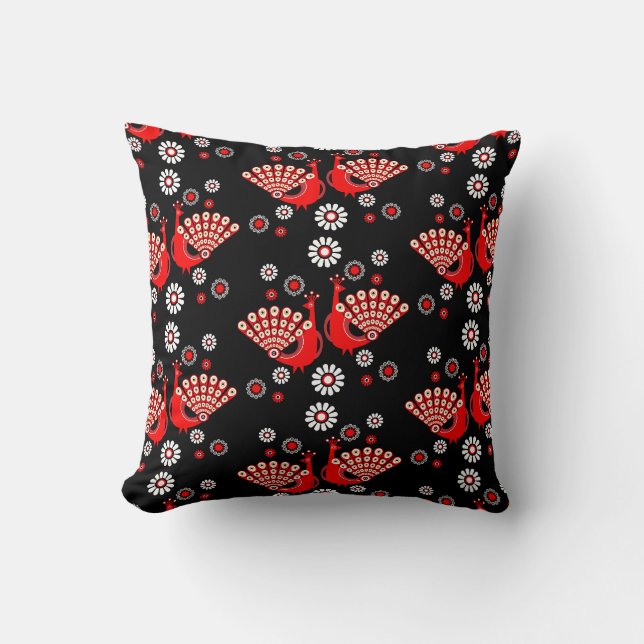 Coussin Pheasers Peacock Art (Recto)