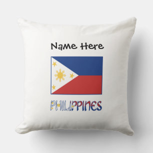 Coussin Philippines et drapeau philippin personnalisés