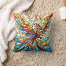 Phoenix Rising - mosaïque colorée art