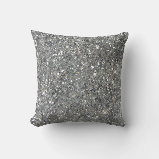 Coussin Photo argentée élégante de tape-à-l'oeil de (Recto)