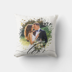 Coussin Photo artistique superposition bordure amour coupl
