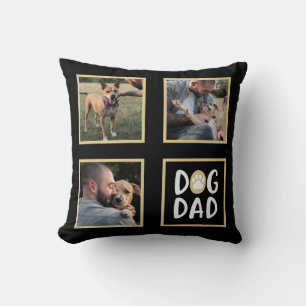 Coussin Photo Collage Chien Papa Empreinte de patte