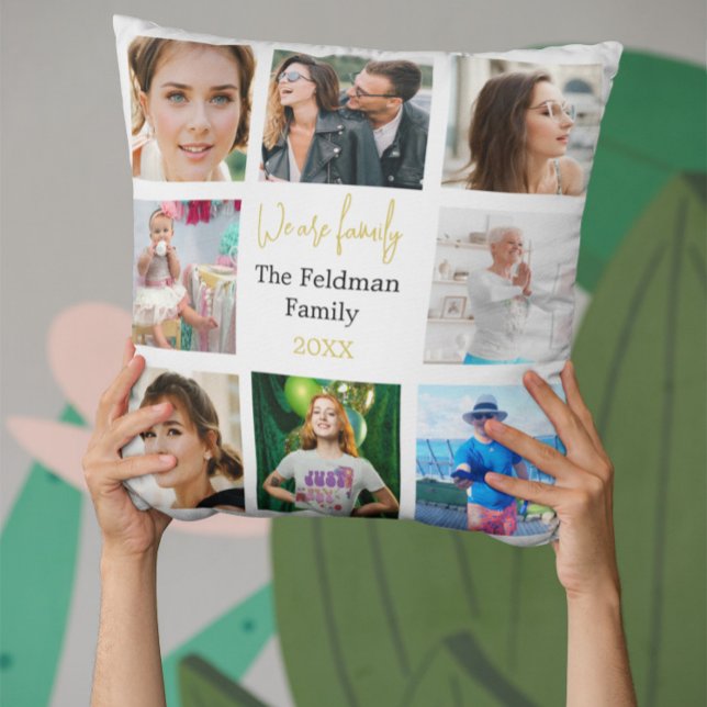 Coussin Photo Collage famille simple Nous sommes (Créateur téléchargé)