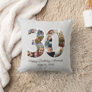 Coussin Photo Collage Numéro 30 - 30e anniversaire