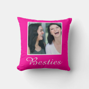 Coussin Photo couleur unie Fuchsia rose personnalisé