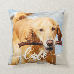 Coussin photo de chien, maman de chien