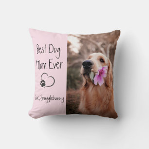 Coussin Photo de chien Super Maman Empreinte de patte de c