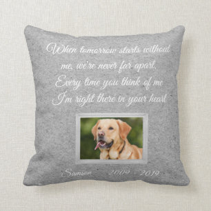 Coussin Photo de compagnie mémorial personnalisé chien cha