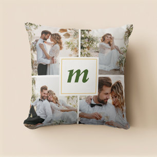 Coussin Photo de couple marié moderne pour leur premier No