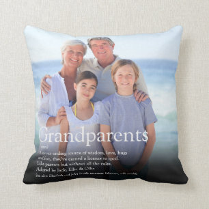 Coussin Photo de définition amusante de grands-parents mod