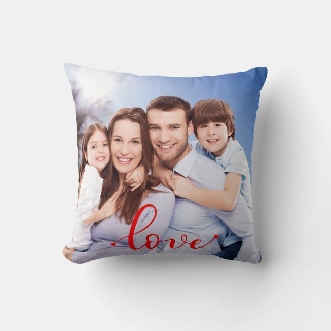 Coussin Photo de famille - Amour (Recto)