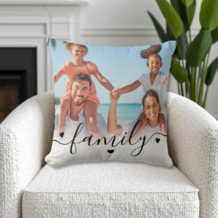 Coussin Photo de famille double face personnalisé