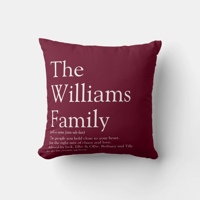 Coussin Photo de famille et définition moderne (Recto)