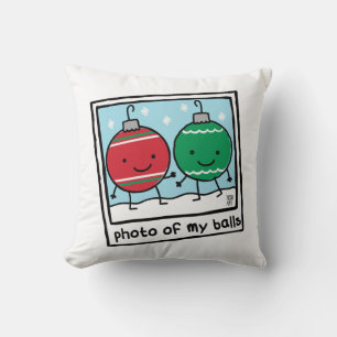 Coussin PHOTO DE MES BALLONS Joyeux Noël