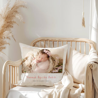 Coussin Photo de Nœud Rose